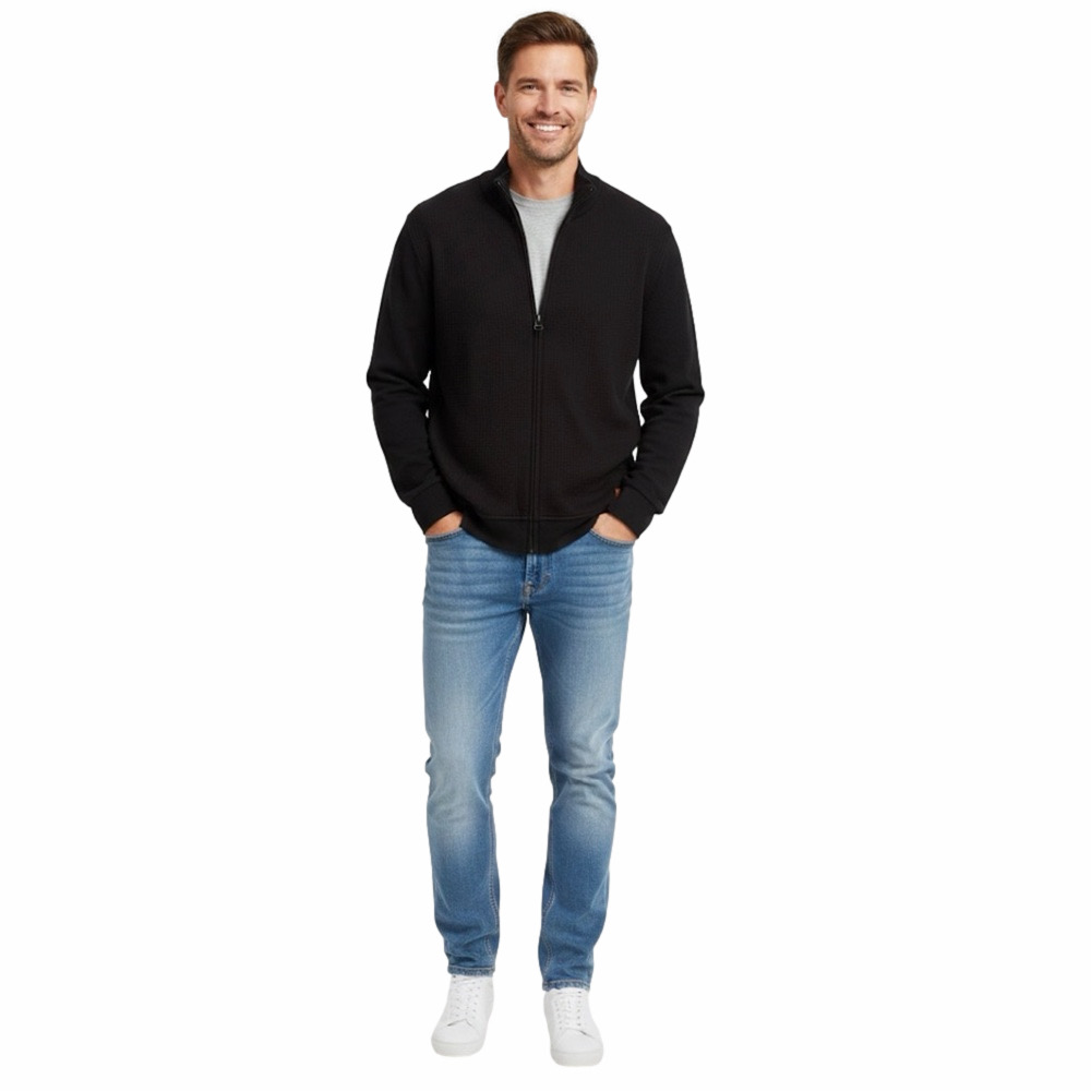 Hugo Boss Zippered Full Zip Sweater Sweatshirt Shirt Top Long Sleeves Medium Men